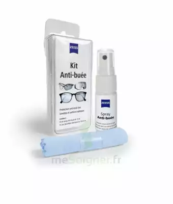 Zeiss Kit Spray Antibuée Fl/15ml + Tissu Microfibres à Bordeaux